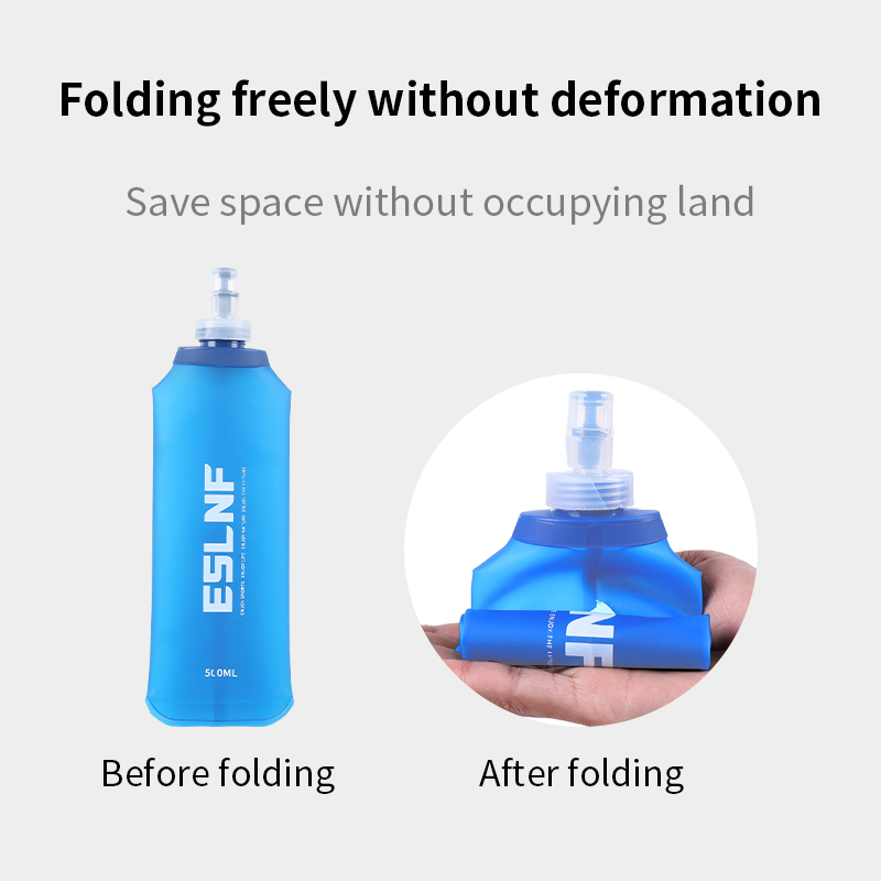 Hydration Pack Outdoor - Botol Air Lipat 500ml, Soft Flask