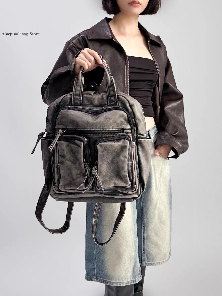 Tas Ransel Kulit PU Lembut Mew - Leather Backpack Vintage ulasan dan harga