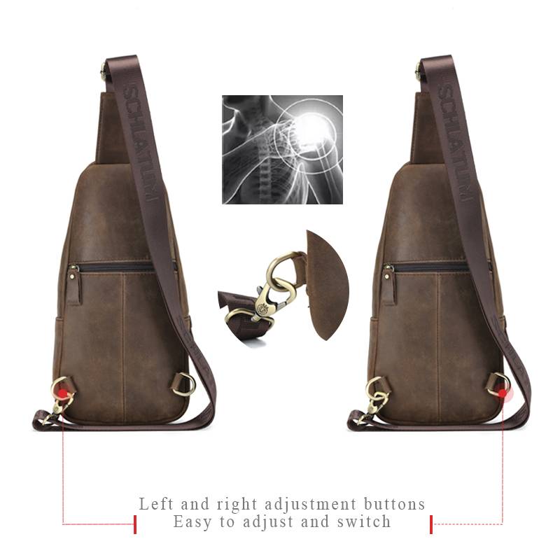 SCHLATUM tas dada kulit asli 1 - Leather Backpack Vintage ulasan dan harga