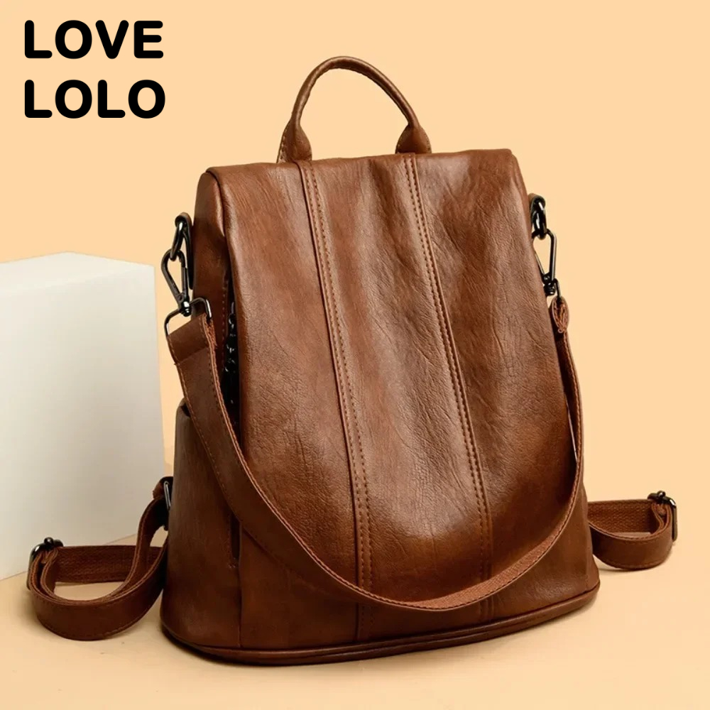 Ransel Laptop Anti Maling BARU - Leather Backpack Vintage ulasan dan harga